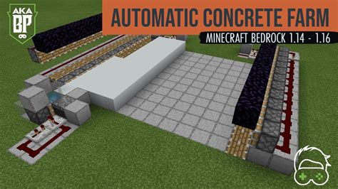 Automatic Concrete Farm Minecraft Bedrock 114 116 Youtube