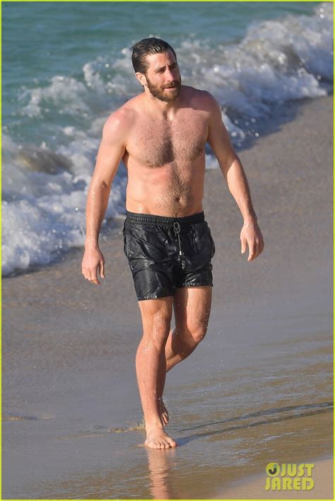Jake Gyllenhaal Goes Shirtless For A Dip In The Ocean Photo 3835350