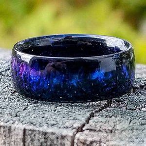 Galaxy Nebula Ring Deep Space Gold Blue And Antique Etsy In 2021