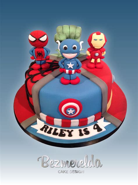 A beautiful design by the designer cake co! Super Hero cake - Made by Bezmerelda | Superhero cake, Spiderman cake, 5th birthday boys