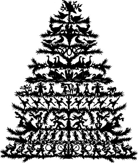 12 Days Of Christmas Scherenschnitte Papercutting Dibujos Tipos