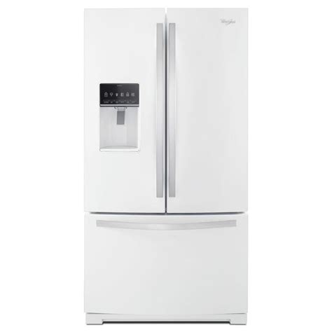 Whirlpool 36 In W 27 Cu Ft French Door Refrigerator In White Ice
