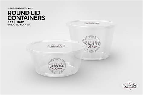 Download Vol.1: Clear Plastic Food Containers Packaging Mock Up Collection By INC Design Studio ...