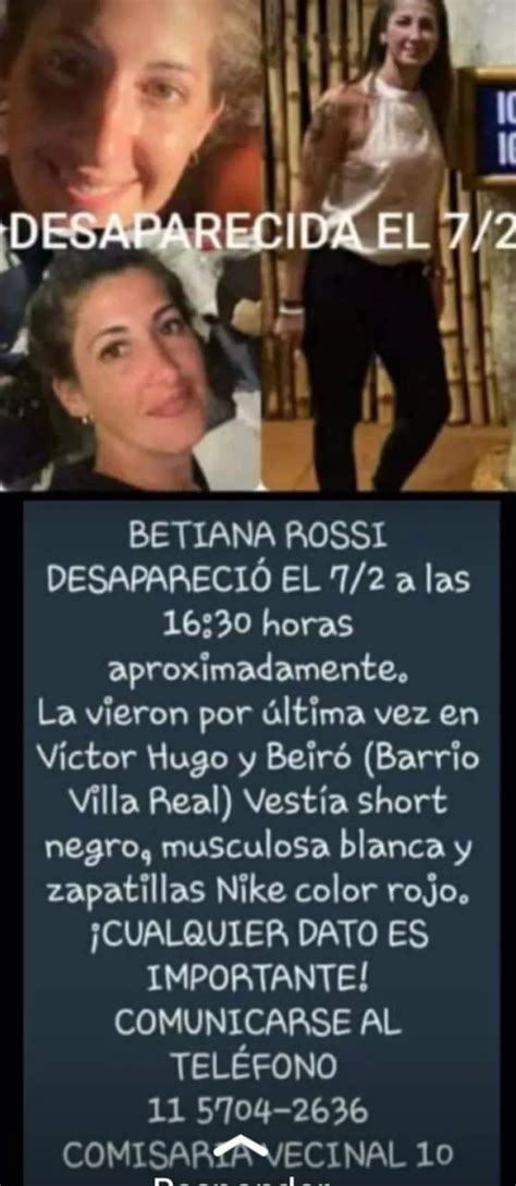 La última Imagen De Betiana Rossi La Mujer Que Desapareció El 7 De