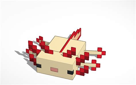 3d Design Minecraft Axolotl Tinkercad