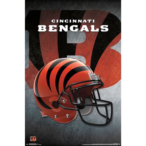 Cincinnati Bengals Helmet 22 X 34 Logo Poster