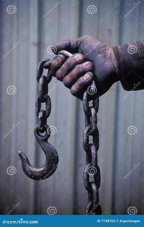 Worker Holding Hook Stock Image Image Of Links Manual 7748763