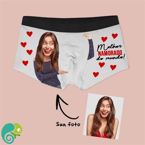 Cueca Boxer Personalizada Melhor Namorado Do Mundo Loja Virtual