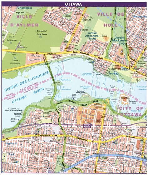 Map Ottawa Ontario Canada Ottawa City Map With Highways Free Download