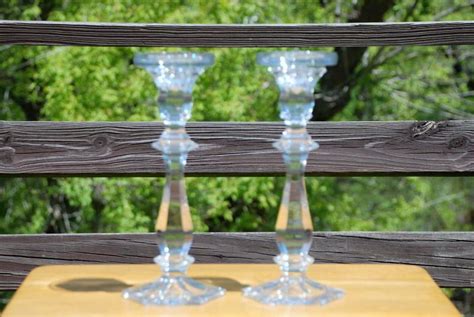 IMPERIAL FULL LEAD CRYSTAL CZECH REPUBLIC CANDLESTICK SET OF 2 Glass