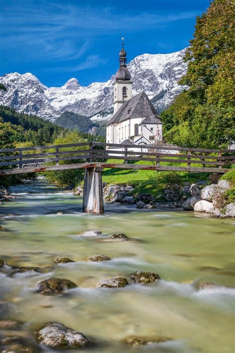 Church Of Ramsau In Bavaria Germany Stock Photo Image Of Bayern