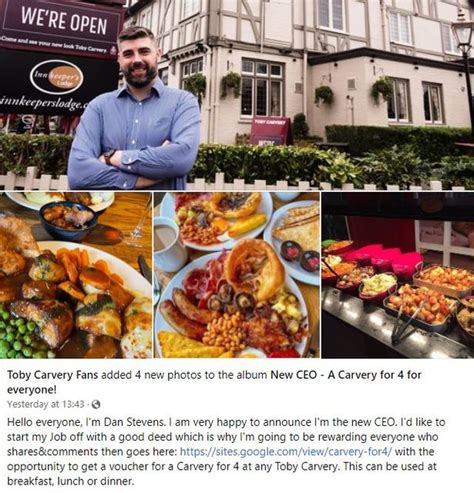 Toby Carvery Issue Warning After Customers Are Caught Out By Scam