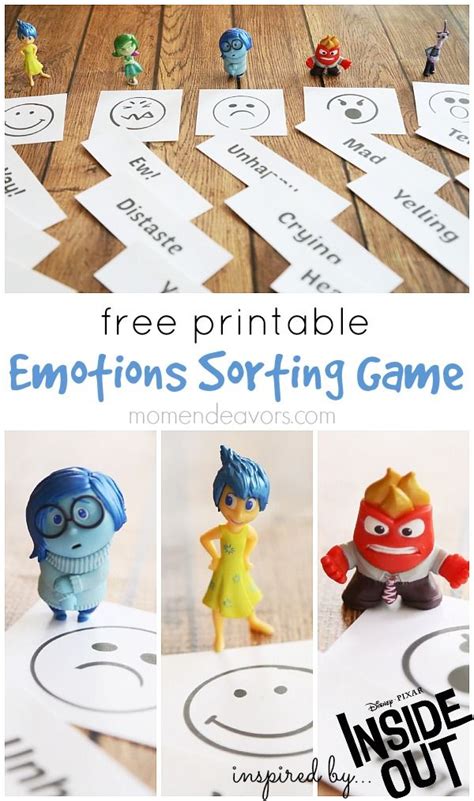 Free Printable Emotions Sorting Game Inspired By Disney