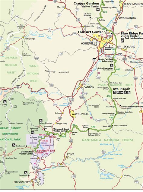 Blue Ridge Parkway Map Nc