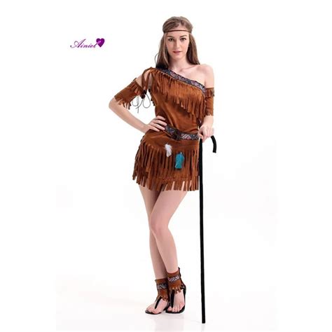 Pocahontas Princess Indian Maiden Sexy Costume Powhatan Native American Indian Costume Savage