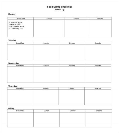 It is a tool you can use to track what you eat at every meal. 33+ Food Log Templates - DOC, PDF, Excel | Free & Premium ...