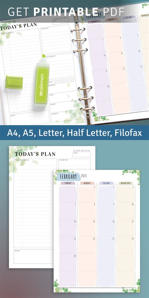 Pin On Free Daily Planner Printables