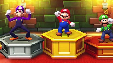 Mario Party Star Rush Minigames Mario Vs Luigi Vs Peach Vs Waluigi