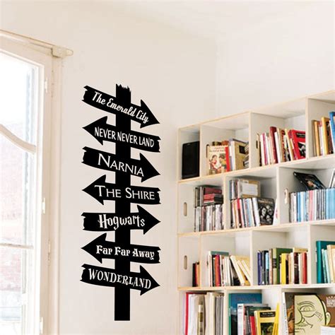 Library Storybook Destination Sign Vinyl Wall Art Decal For Etsy
