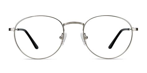 epilogue oval silver full rim eyeglasses eyebuydirect