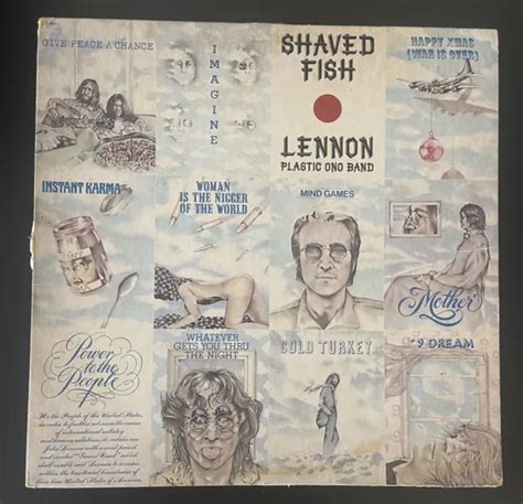 John Lennon Andshaved Fish Vinyl Lp 1975 Sw 3421 Plastic Ono Band Used