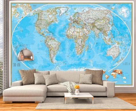 National Geographic Wall Map Mural Images And Photos Finder