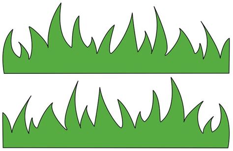 Grass Template For Kids Clipart Best