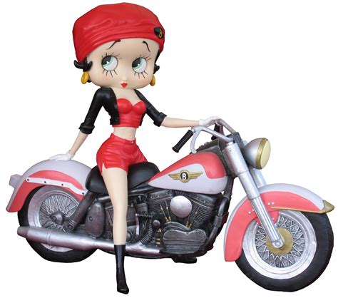 Betty Boop On Motorbike Standing Betty Boop Figurines Biker Betty