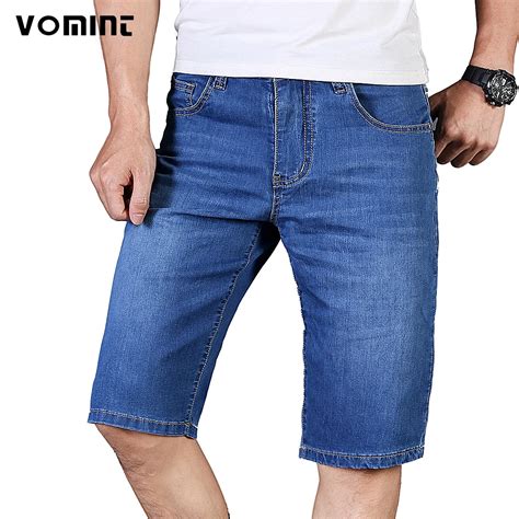 Buy New Summer Vmt Mens Casual Business Denim Shorts Slim Knee Length Short