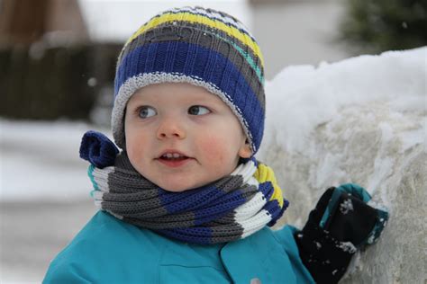Free Images Snow Winter Sweet Boy Color Weather Child Hat
