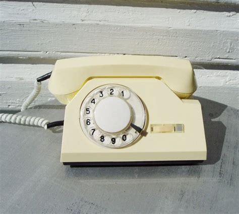 Vintage Telephone Rotary Dial Desk Phone Working Extra Long Etsy