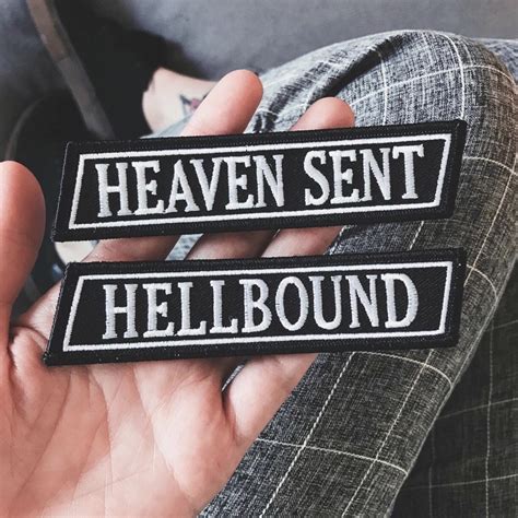 Heaven Sent Hellbound Patches Life Club Name Patch Etsy Uk