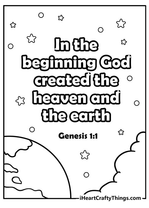 Genesis 1 Coloring Pages For Kids