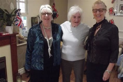 Short and long dresses fancy enough for a cocktail party. Garden Hill residents celebrate in style at 1940's themed ...