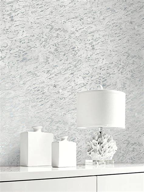 Metallic Cork Inspired Textured Wallpaper Grey And Silver Textured