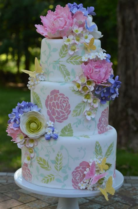 A gum paste flower kit consists of everything that you need to make sugar flowers and all types of delicate and intricate gum paste and fondant decorations for cake. Garden Wedding Cake With Gumpaste Flowers - CakeCentral.com