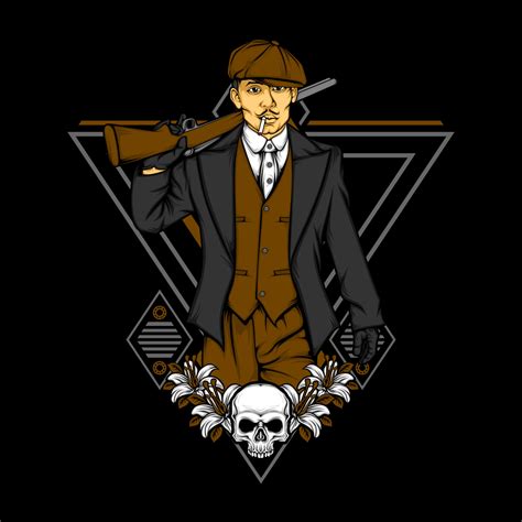 British Gangster Retro Illustration 5308393 Vector Art At Vecteezy