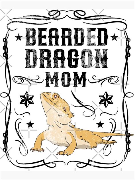 Bearded Dragon Mom Poster For Sale By Avery Navy Redbubble