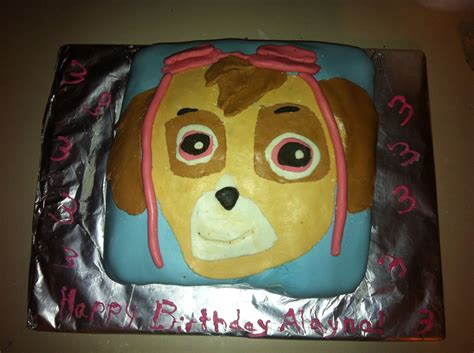 Skye From Paw Patrol Cake For My Daughters 3rd Birthday Paw Patrol