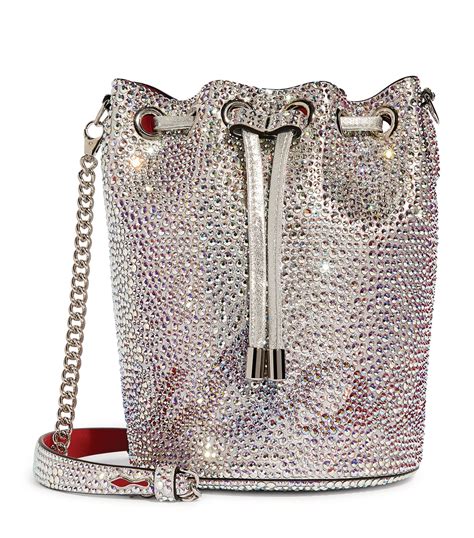 Christian Louboutin Multi Marie Jane Crystal Embellished Bucket Bag