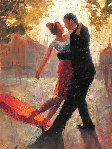 Original Oil Romantic Painting Of A Couple Love And Romance A Kiss
