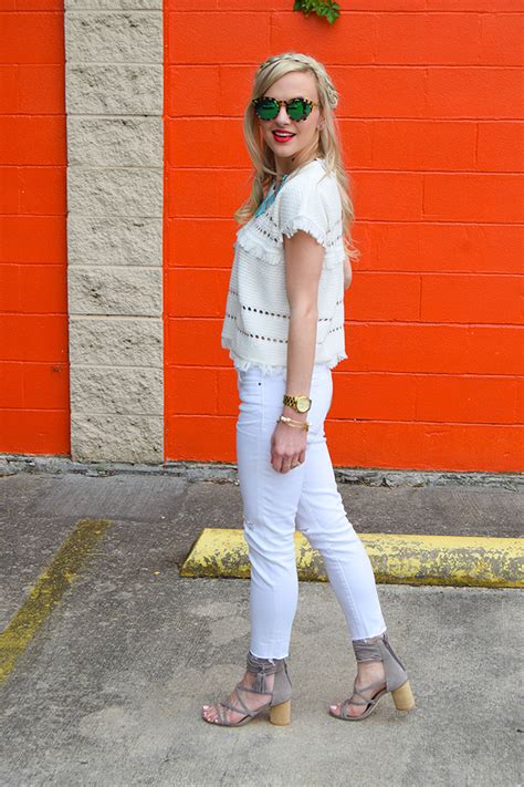 White Crop Skinny Jeans Vandi Fair
