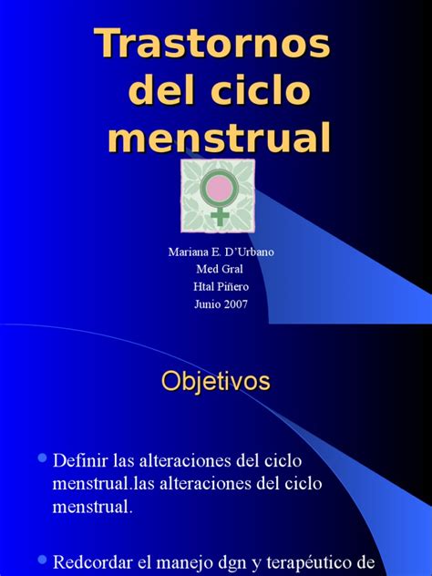 Trastornos Pdf Ciclo Menstrual La Salud De La Mujer
