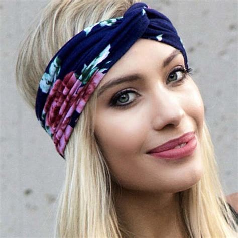 2018 New Women Floral Bohemian Hippie Gypsy Turban Headband Soft Wide