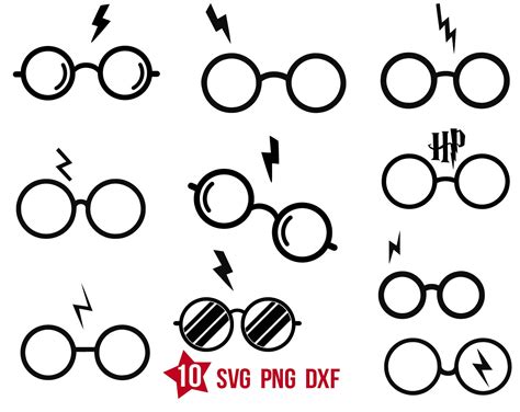 Harry Potter Glasses Svg Harry Potter Glasses Svg Hogwarts Svg Harry