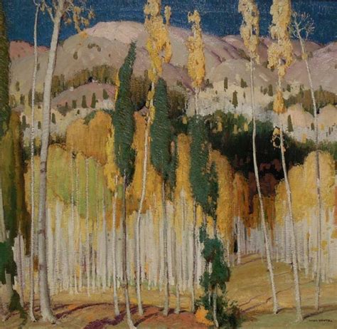 Victor Higgins 1884 1949 American Aspen Trees At Twining 1923 1927 Oil On Canvas Denver