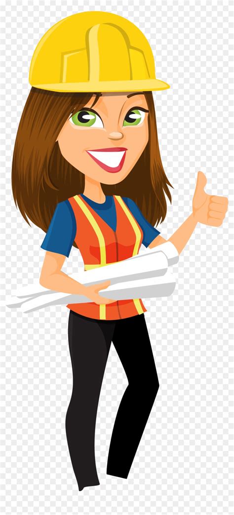 Women In Engineering Clip Art Female Construction Worker Cartoon