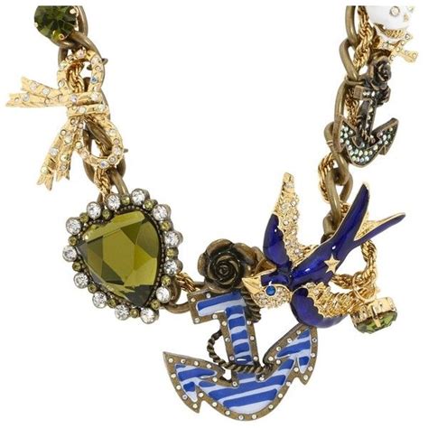 Betsey Johnson In The Navy Anchor Necklace Blue Jewelry Found On
