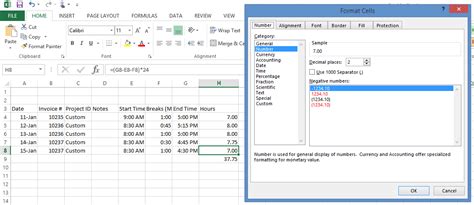 Adding Hours In Microsoft Excel Acctvantage Erp