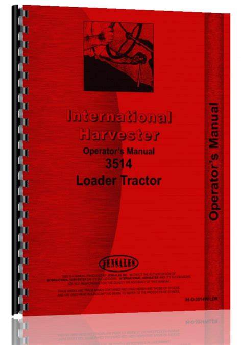International Harvester 3514 Industrial Tractor Operators Manual